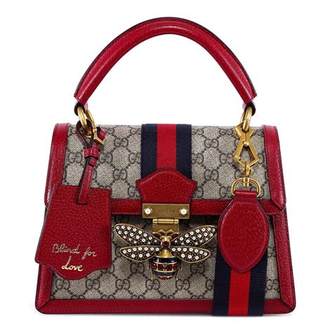 gucci bee leather bag|Gucci bee bag queen margaret.